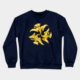 Antique Gold Tri Bird Circle Crewneck Sweatshirt